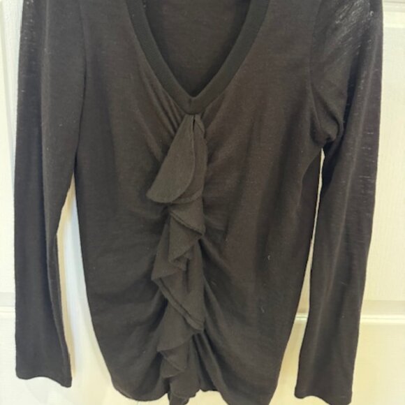 Givenchy ruffled front V-neck sweater - Picture 2 of 5